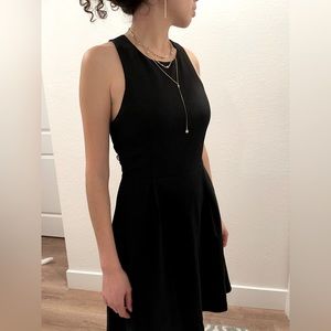 Forever21 A-line fit and flair little black dress cutout back